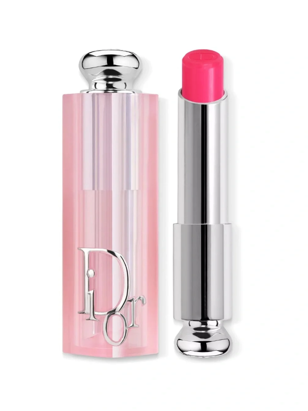 Dior Pink Sheer Balm Lipstick - Bright Bubblegum Pink color 007 raspberry